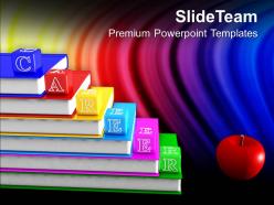 Alphabet blocks with books and apple powerpoint templates ppt themes and graphics 0213