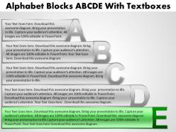Alphabet blocks with textboxes