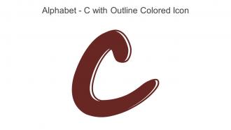Alphabet C With Outline Colored Icon In Powerpoint Pptx Png And Editable Eps Format