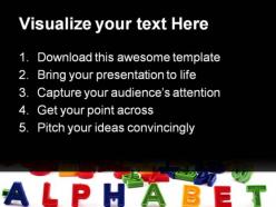 Alphabet education powerpoint backgrounds and templates 1210