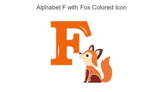Alphabet F With Fox Colored Icon In Powerpoint Pptx Png And Editable Eps Format