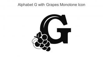 Alphabet G With Grapes Monotone Icon In Powerpoint Pptx Png And Editable Eps Format