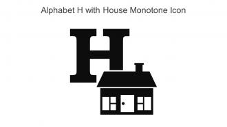 Alphabet H With House Monotone Icon In Powerpoint Pptx Png And Editable Eps Format
