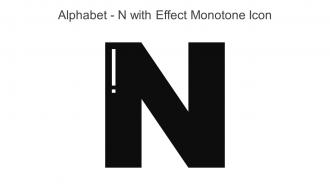 Alphabet N With Effect Monotone Icon In Powerpoint Pptx Png And Editable Eps Format