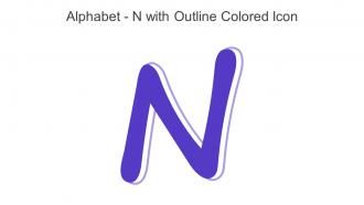 Alphabet N With Outline Colored Icon In Powerpoint Pptx Png And Editable Eps Format