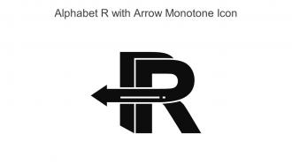 Alphabet R With Arrow Monotone Icon In Powerpoint Pptx Png And Editable Eps Format