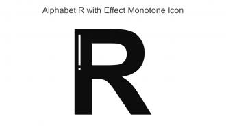 Alphabet R With Effect Monotone Icon In Powerpoint Pptx Png And Editable Eps Format