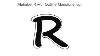Alphabet R With Outline Monotone Icon In Powerpoint Pptx Png And Editable Eps Format