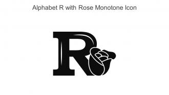 Alphabet R With Rose Monotone Icon In Powerpoint Pptx Png And Editable Eps Format