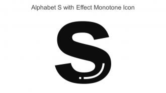 Alphabet S With Effect Monotone Icon In Powerpoint Pptx Png And Editable Eps Format