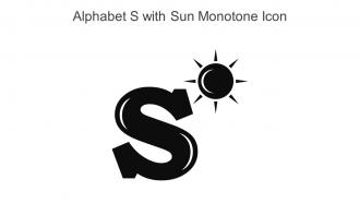 Alphabet S With Sun Monotone Icon In Powerpoint Pptx Png And Editable Eps Format