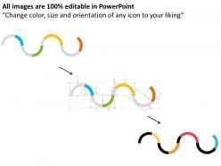 Alphabet semicircular timeline diagram flat powerpoint design