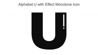 Alphabet U With Effect Monotone Icon In Powerpoint Pptx Png And Editable Eps Format