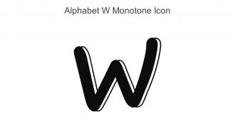 Alphabet W Monotone Icon In Powerpoint Pptx Png And Editable Eps Format