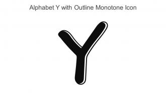 Alphabet Y With Outline Monotone Icon In Powerpoint Pptx Png And Editable Eps Format