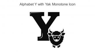 Alphabet Y With Yak Monotone Icon In Powerpoint Pptx Png And Editable Eps Format