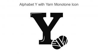 Alphabet Y With Yarn Monotone Icon In Powerpoint Pptx Png And Editable Eps Format