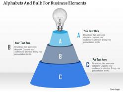 Alphabets and bulb for business elements powerpoint template