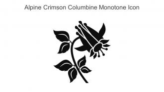 Alpine Crimson Columbine Monotone Icon In Powerpoint Pptx Png And Editable Eps Format