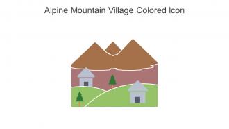 Alpine Mountain Village Colored Icon In Powerpoint Pptx Png And Editable Eps Format