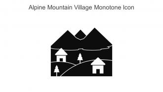Alpine Mountain Village Monotone Icon In Powerpoint Pptx Png And Editable Eps Format