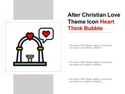 Alter christian love theme icon heart think bubble