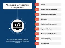 Alternative development components