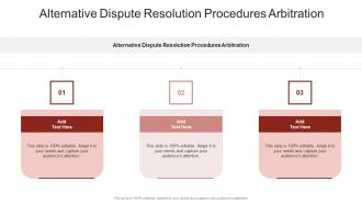 Alternative Dispute Resolution Procedures Arbitration In Powerpoint And Google Slides Cpb