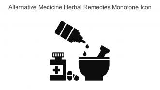 Alternative Medicine Herbal Remedies Monotone Icon In Powerpoint Pptx Png And Editable Eps Format