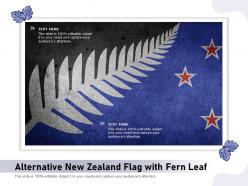 Alternative new zealand flag with fern leaf