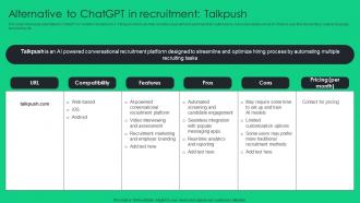 Alternative To ChatGPT In Recruitment Talkpush Unlocking Potential Of Recruitment ChatGPT SS V