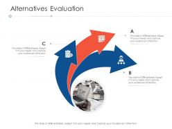 Alternatives evaluation project strategy process scope and schedule ppt gallery