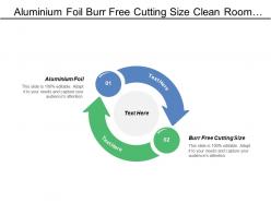 Aluminium foil burr free cutting size clean room conditions