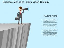 am Business Man With Future Vision Strategy Flat Powerpoint Design