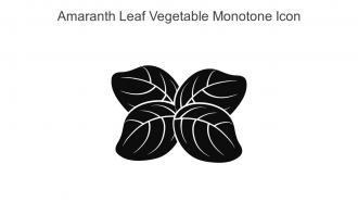 Amaranth Leaf Vegetable Monotone Icon In Powerpoint Pptx Png And Editable Eps Format