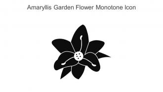 Amaryllis Garden Flower Monotone Icon In Powerpoint Pptx Png And Editable Eps Format