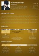 Amazing example of creative resume template for professionals