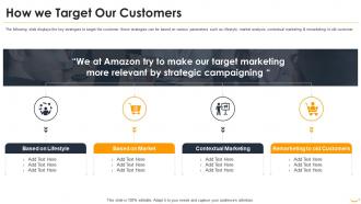 Amazon investor funding elevator how we target our customers
