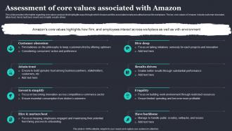 Amazon Strategic Plan To Emerge As Leader Assessment Of Core Values Associated With Amazon