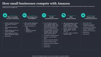 Amazon Strategic Plan To Emerge As Market Leader How Small Businesses Compete With Amazon
