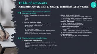 Amazon Strategic Plan To Emerge As Market Leader Powerpoint Presentation Slides Strategy CD V Image Images