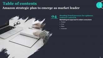 Amazon Strategic Plan To Emerge As Market Leader Powerpoint Presentation Slides Strategy CD Unique Best