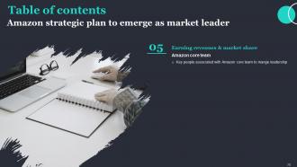 Amazon Strategic Plan To Emerge As Market Leader Powerpoint Presentation Slides Strategy CD V Image Good
