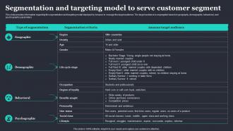 Amazon Strategic Plan To Emerge As Market Leader Segmentation And Targeting Model To Serve
