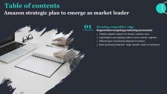 Amazon Strategic Plan To Emerge As Market Leader Table Of Contents