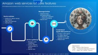 Amazon Web Services IoT Core Features
