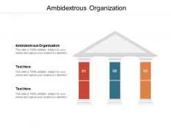 Ambidextrous organization ppt powerpoint presentation infographics slides cpb