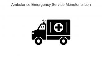 Ambulance Emergency Service Monotone Icon In Powerpoint Pptx Png And Editable Eps Format