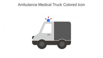 Ambulance Medical Truck Colored Icon In Powerpoint Pptx Png And Editable Eps Format