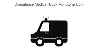 Ambulance Medical Truck Monotone Icon In Powerpoint Pptx Png And Editable Eps Format
